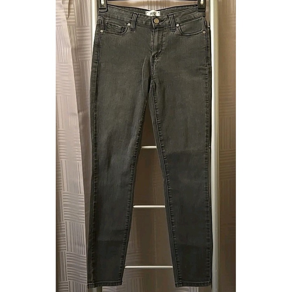 PAIGE Women's Skinny Verdugo Ankle Jeans Size 27 Gray High Rise Stretch Denim